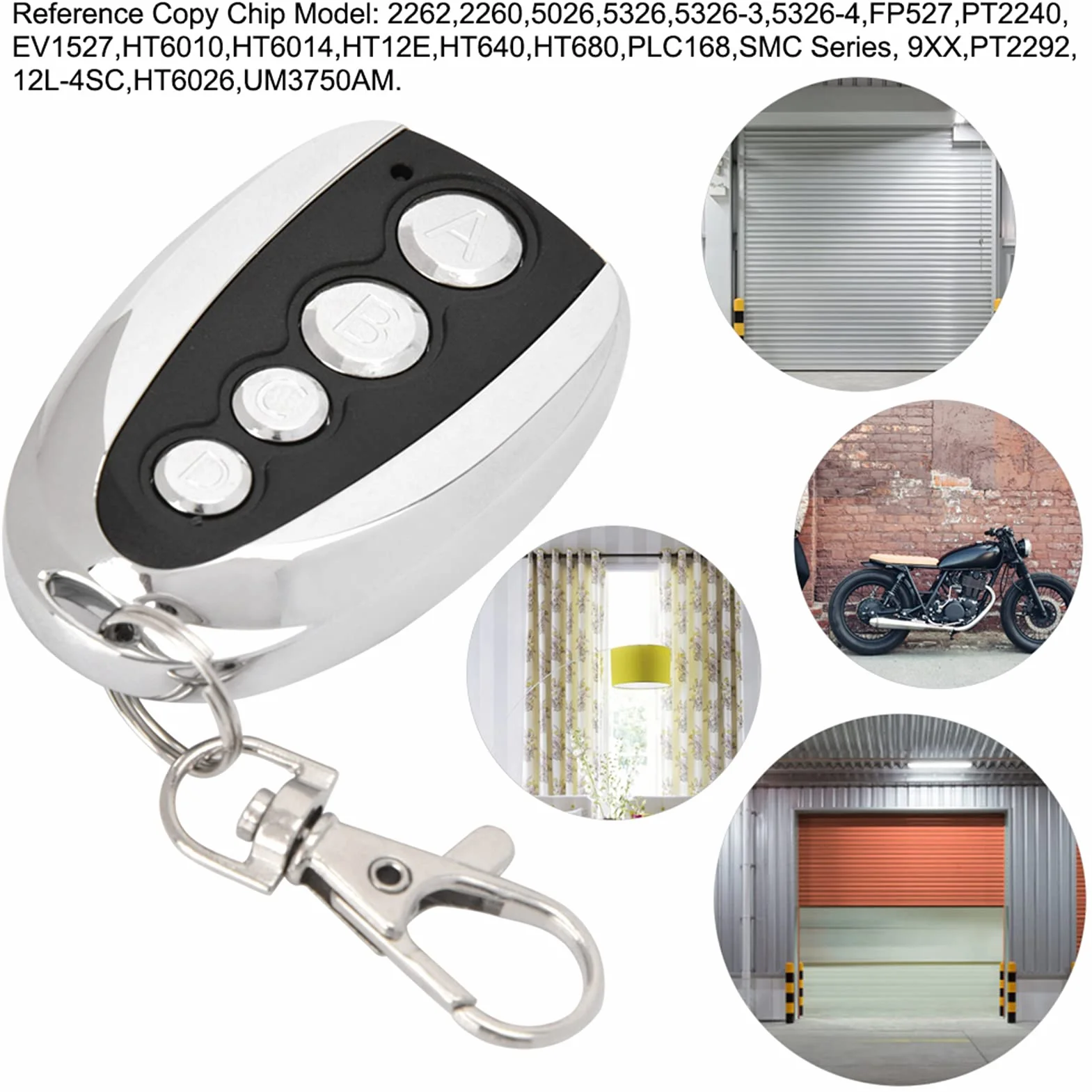 Duplicador de Mando a Distancia Universal de 433MHz con Función de Copia de Tiempos para Puerta de Garaje, Motocicleta, Alarma de Coche, Seguridad del Hogar