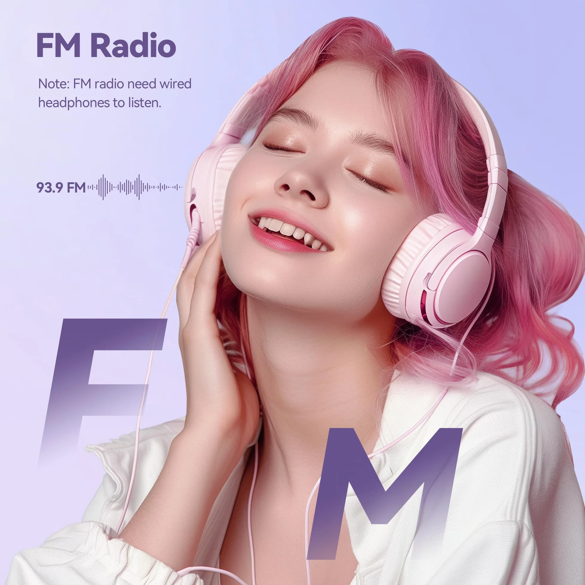 AGPTEK Reproductor MP3 64GB Bluetooth 2.4 Pulgadas Música Altavoz Radio FM Táctil 128GB Morado