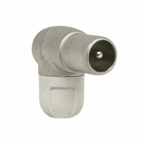 CABLEPELADO Conector CEI Macho | Conector CEI acodado blindado Macho para Cable coaxial | Apto para Cables coaxiales de 6,8mm | Macho