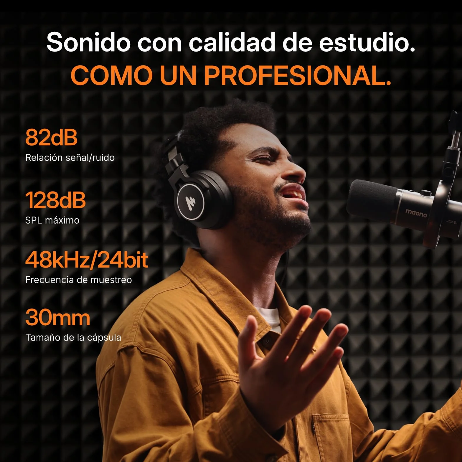 MAONO PD200W - Micrófono híbrido de Podcast inalámbrico para PC, micrófono dinámico XLR USB con trípode de Mesa, Software, reducción de Ruido, para Streaming, grabación Vocal, creación de Contenido