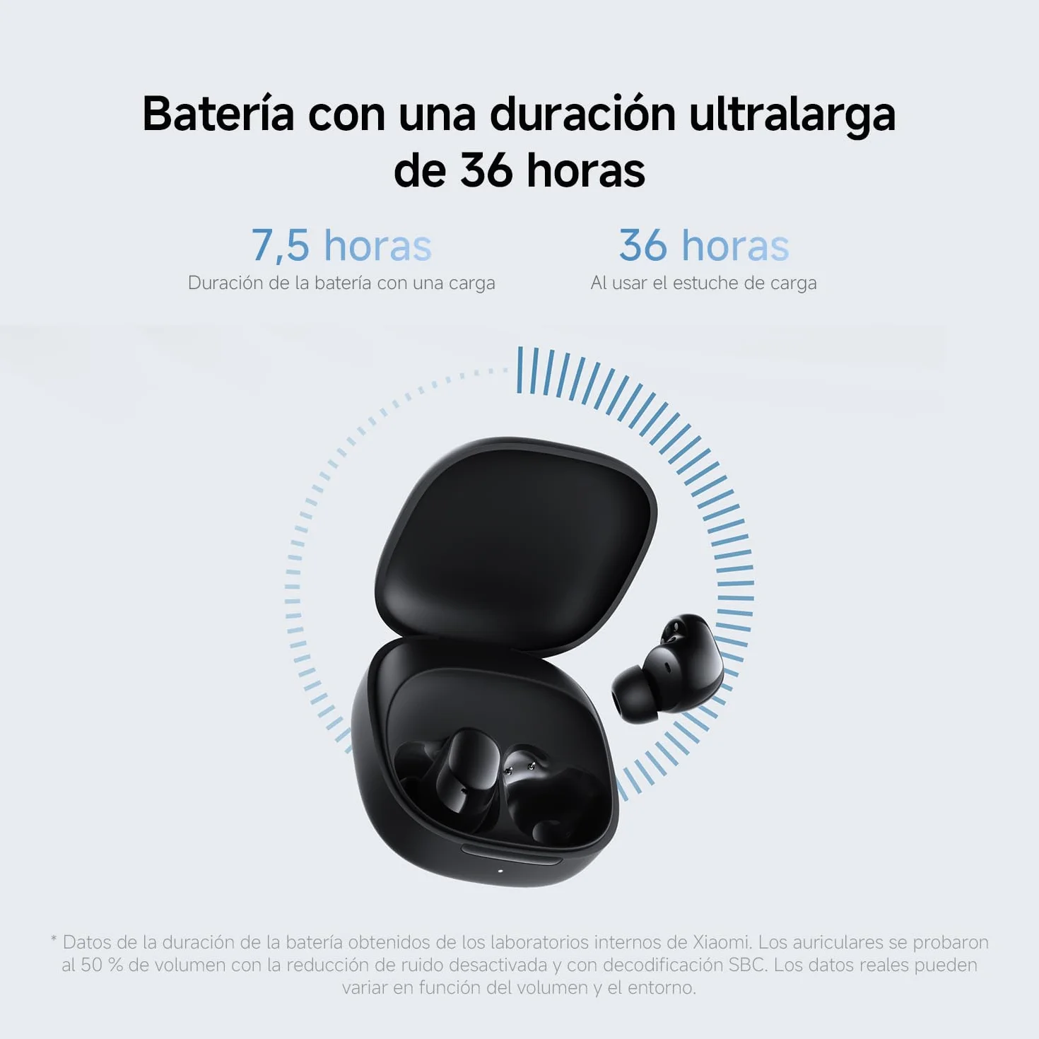 XIAOMI Redmi Buds 6 Play Auriculares inalámbricos Cancelación de Ruido Bluetooth 5.4 Negro