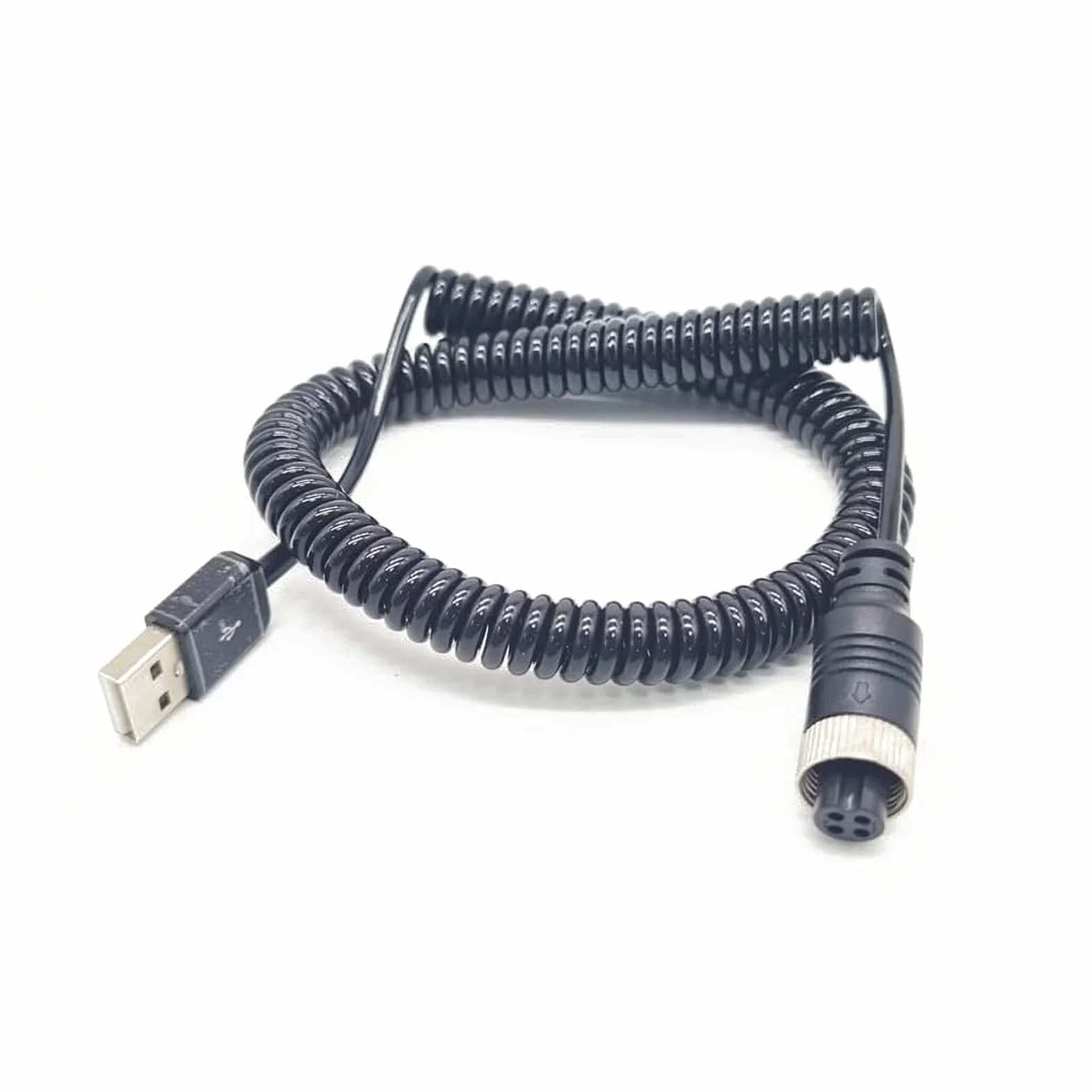 Elecbee Conector de aviación GX12 Hembra de 4 pines a USB2.0 Tipo-A Cable macho