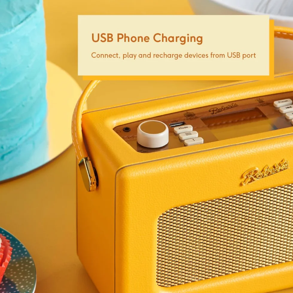 Roberts Revival iSTREAML - Radio Digital FM/Dab/Dab+/Internet con Bluetooth, Amarillo Sunburst