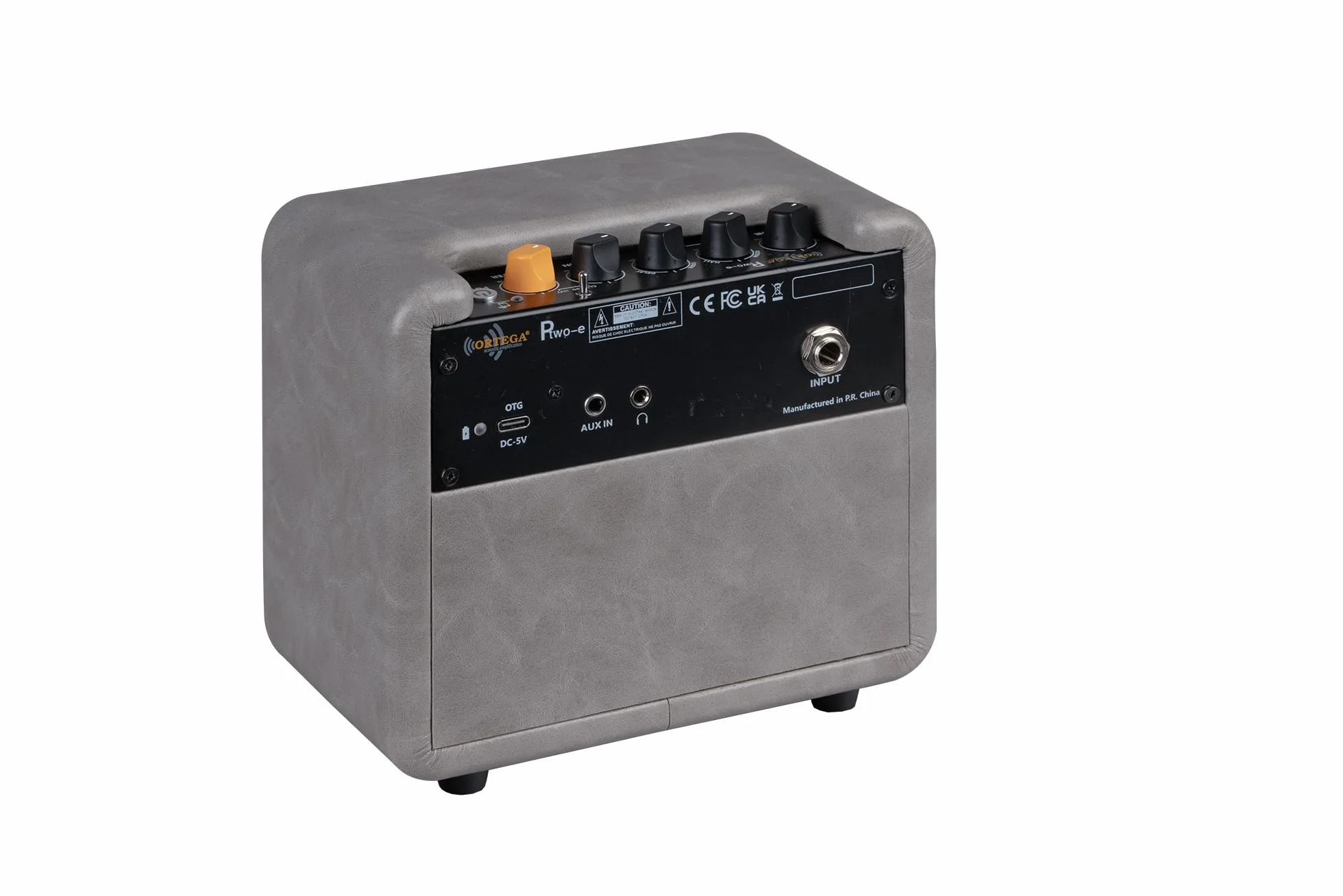 Ortega PTWO-E - Amplificador de guitarra (12 W, Bluetooth, con efectos de batería)
