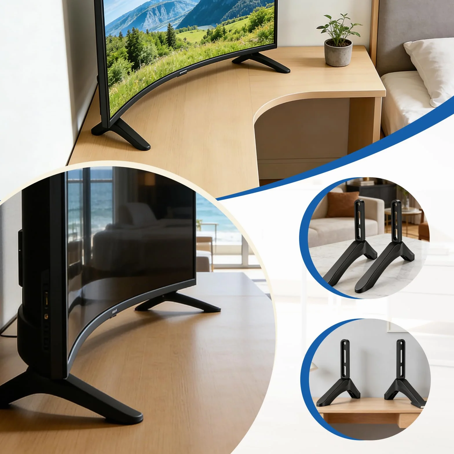 Soporte Universal para TV de 32 a 65 Pulgadas LCD LED OLED con Tornillos