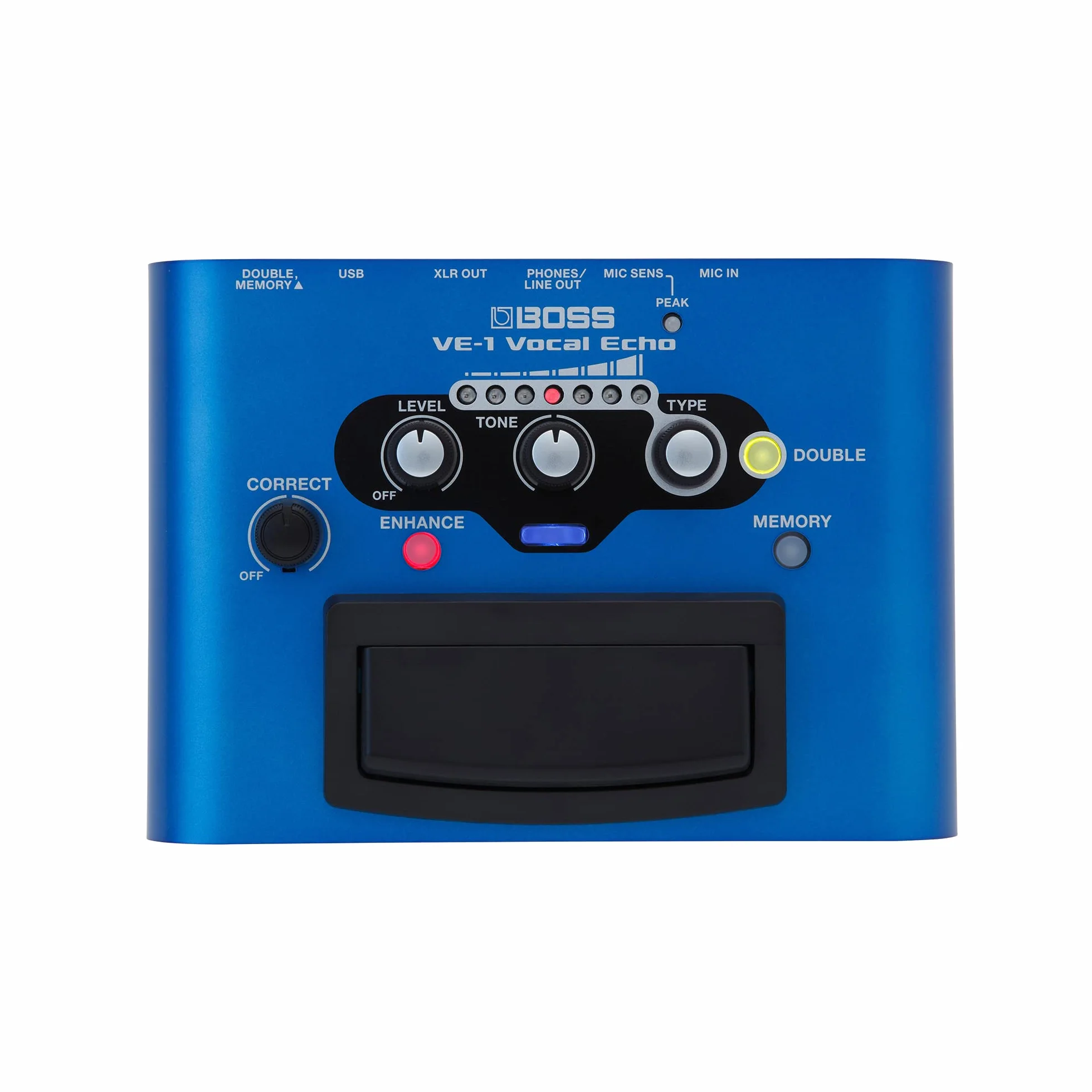 BOSS VE-1 Vocal Echo para cantantes | Controla tu sonido vocal en tiempo real | Añade ambiente natural o reverb profunda a tu voz | Siete tipos de efectos ajustables | Memoria integrada