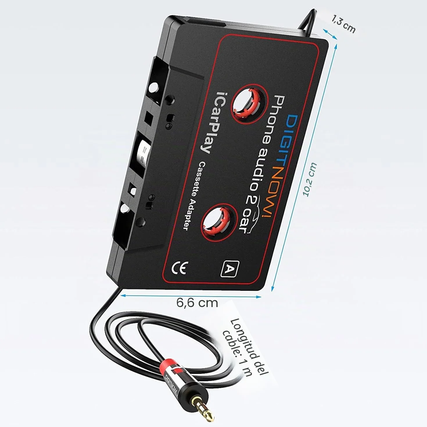 DIGITNOW! Adaptador de Cassette para Coche aux en iPods, teléfonos inteligentes, reproductores de MP3 o walkman