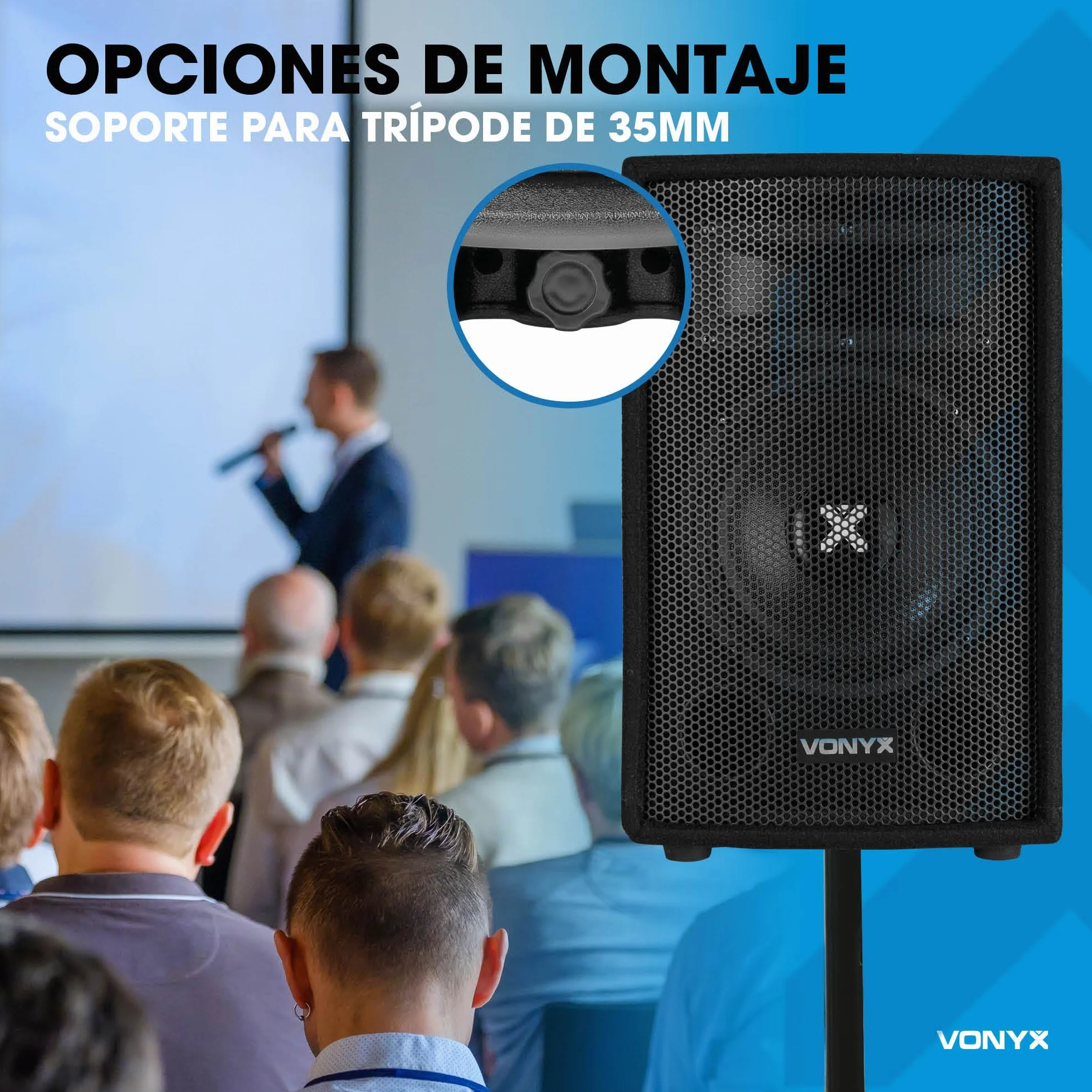 Vonyx Set de Altavoces PA, Cajas de música pasivas, Equipo DJ, 1700 W, 2 subwoofers, 2 Tapas, 2 Cables de Altavoz Bi-Amp, Sistema PA, para Fiestas, Conciertos y pequeños Festivales