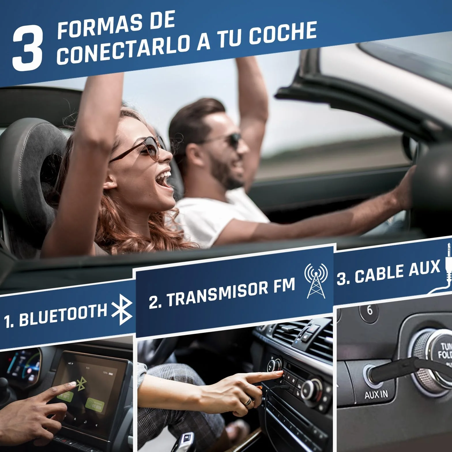Klim Discover Reproductor de CD Portátil con Radio FM, Bluetooth, MP3 y Auriculares