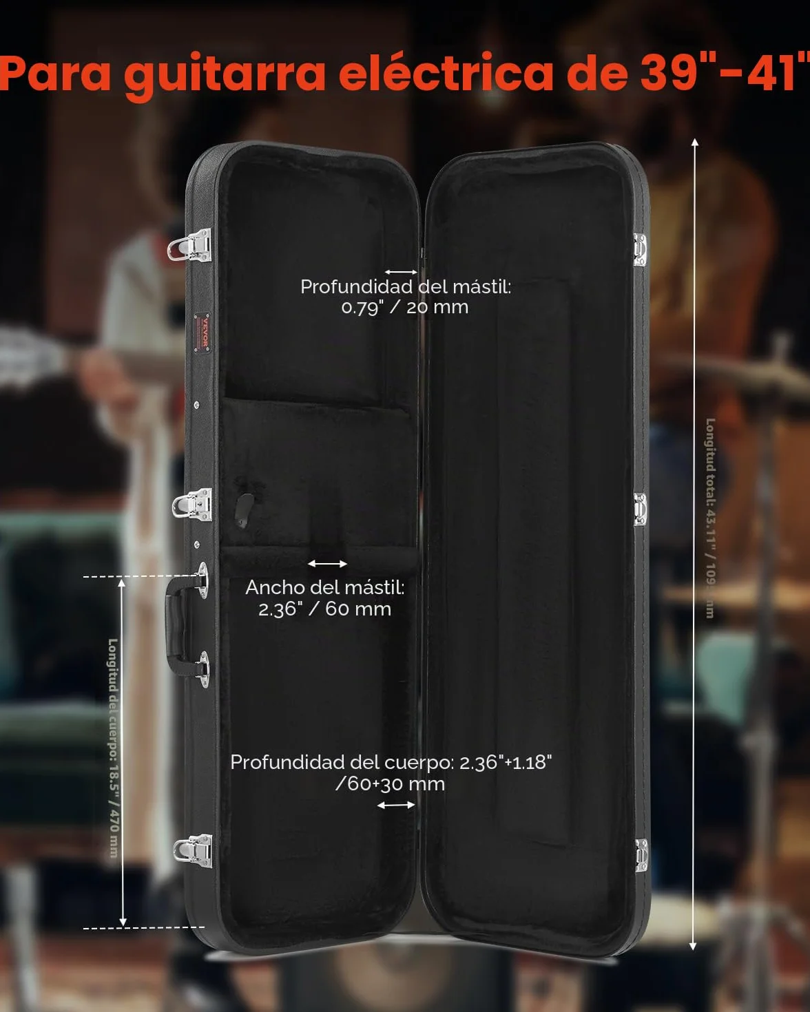 VEVOR Estuche Rígido para Guitarra
