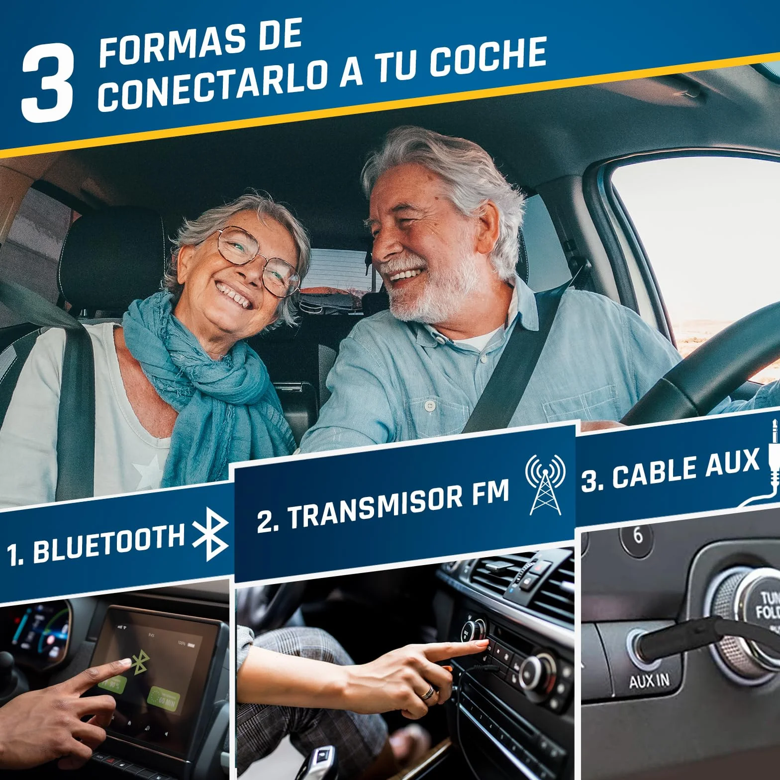 KLIM Discover con Auriculares - Reproductor de CD Portátil - Discman con batería de Larga duración - Radio FM Portátil Compatible MP3, SD Card, Bluetooth - Ideal para Coches