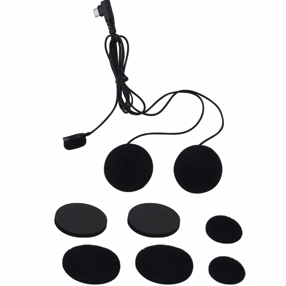 Cable de auriculares tipo C para intercomunicador de motocicleta Ticha