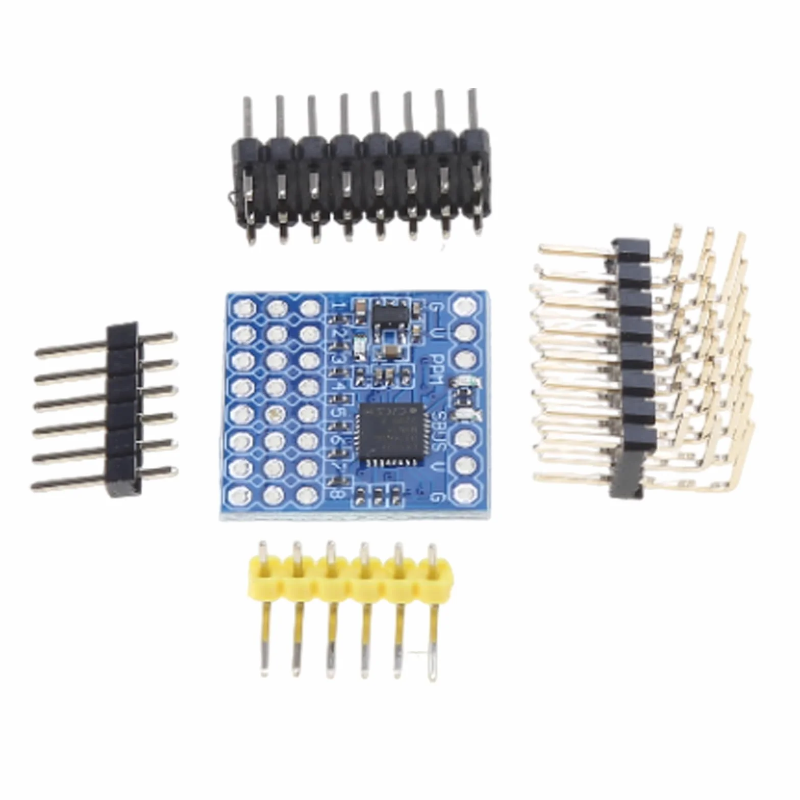 SBUS PPM PWM - Módulo de conversión mini adaptador receptor para descodificación serie SBUS/PPM para convertidores de drones