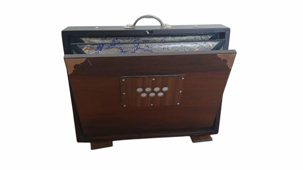 Special Large 39 Keys Shruti Box,(17"X14"X3") Special 3 Set Reeds, Key-C To C-First-Second-Third Octaves, Pure Sanmica Tuned (432Hz ON REQUESTED) and 440Hz