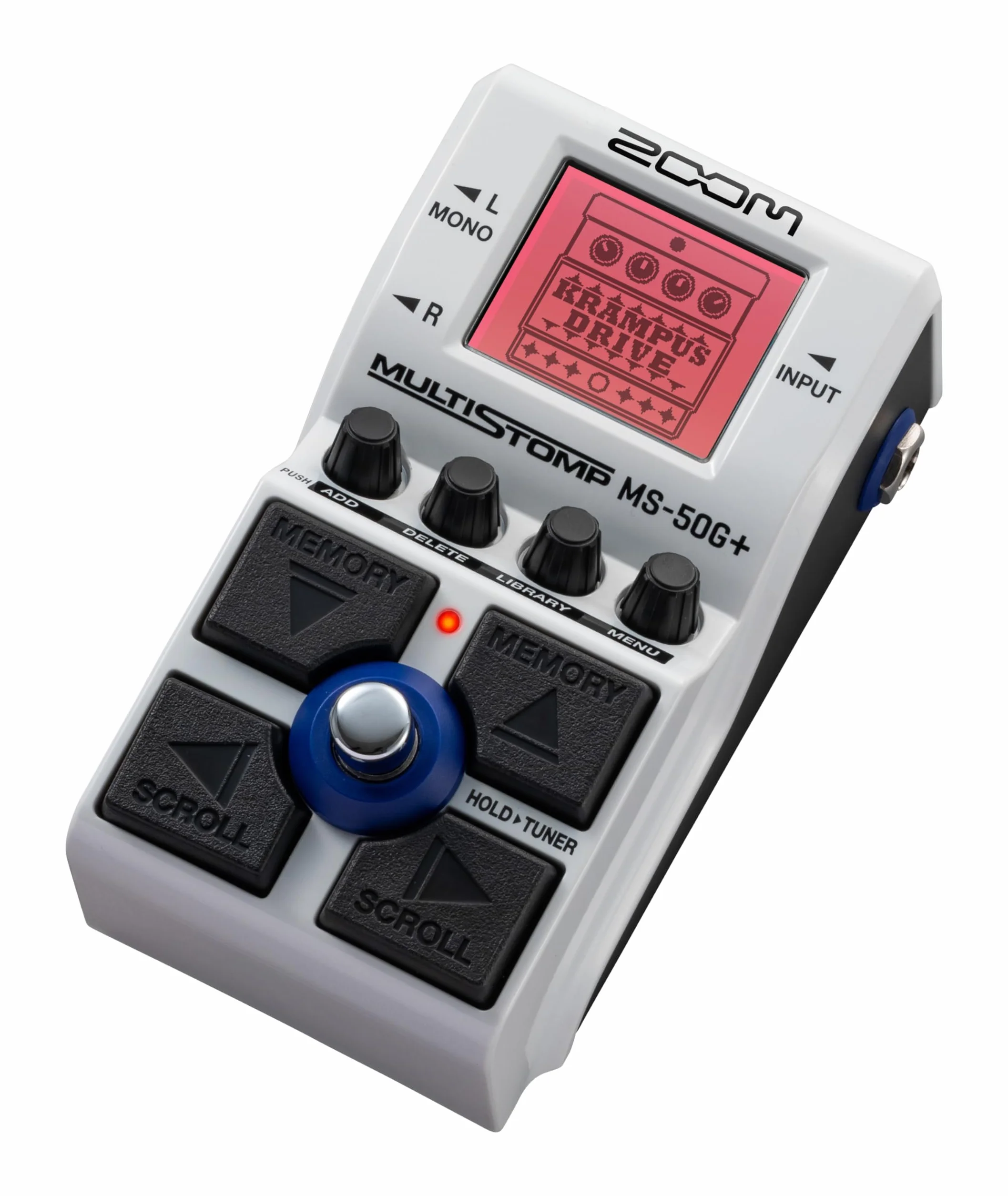 Zoom MS-50G+ Pedal multiefectos para guitarra, 1 stompbox, 100 efectos, salidas estéreo, afinador, incluye drivers, modulaciones, delays, reverbs, compresores y más