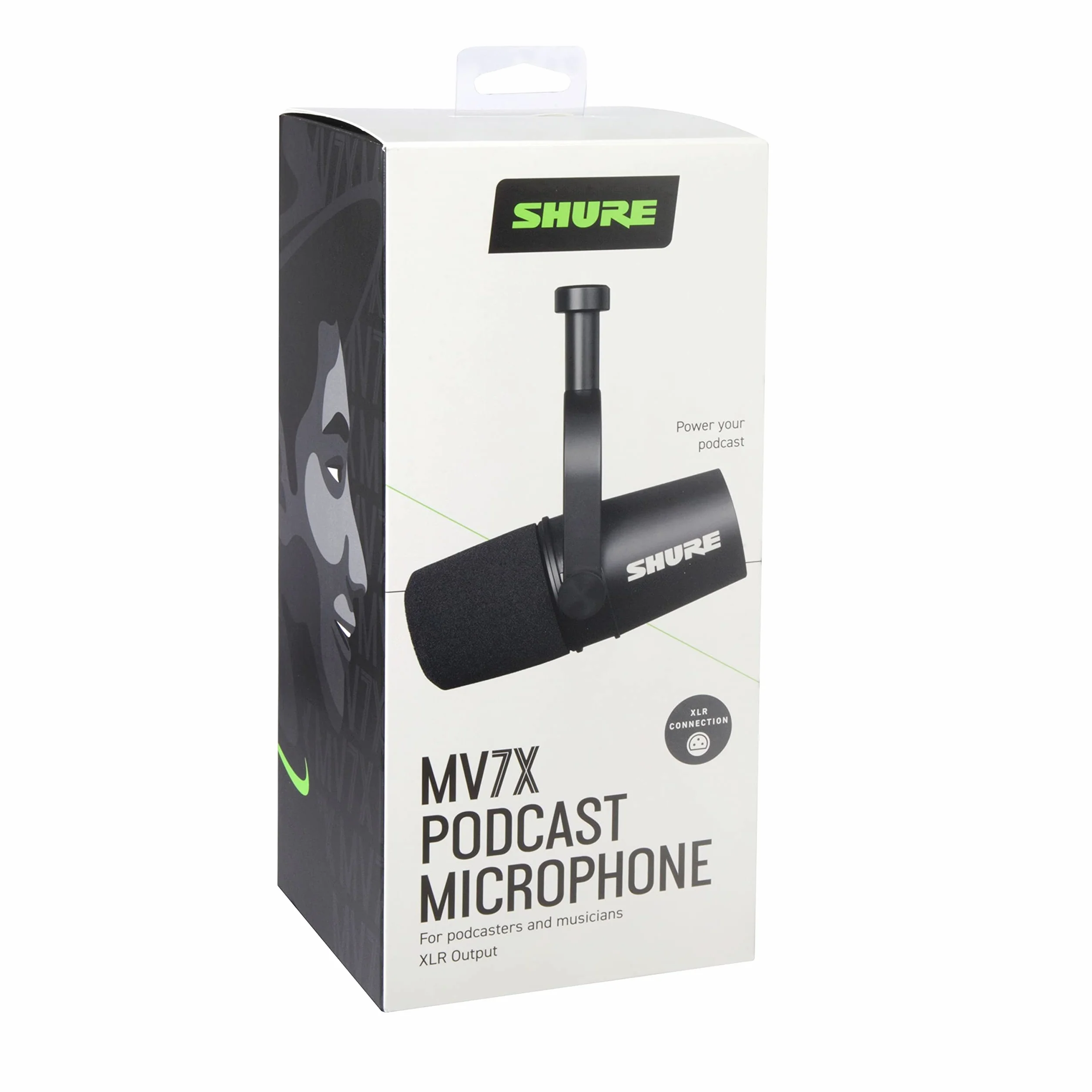 Shure MV7X XLR Podcast Microphone - Pro Dynamic Mic para podcasting y grabación Vocal, Todas Las construcciones de Metal y micrófono Compatible - Negro
