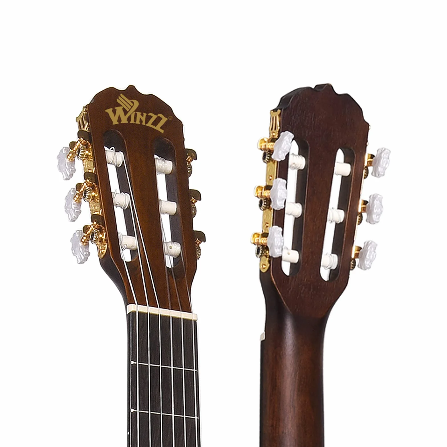 Winzz Guitarra Clásica 4/4 Adulto, Guitarra Clásica para Principiantes 39 Pulgadas, Color Marrón