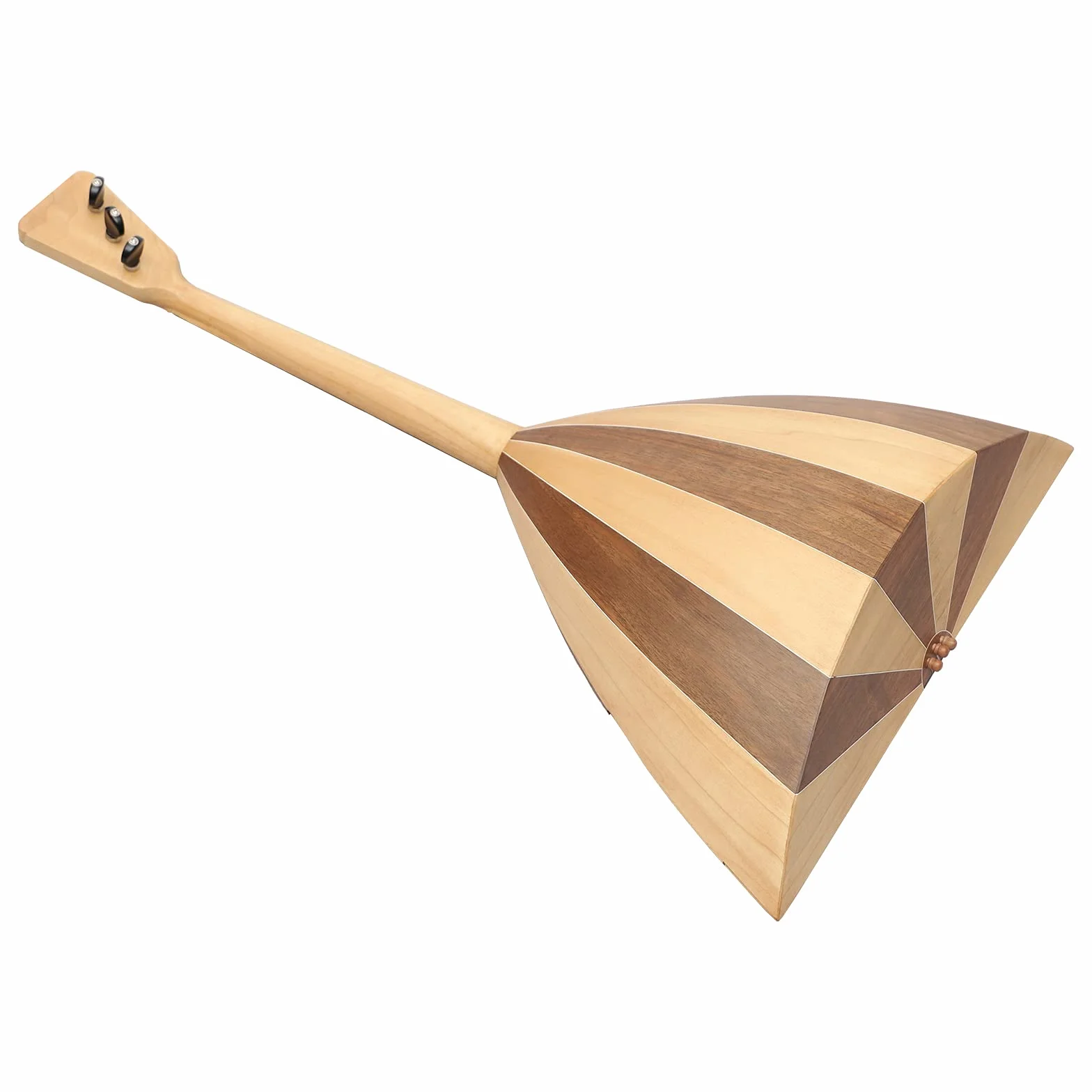 Balalaika de lujo, 3 cuerdas de arce abigarrado y nuez