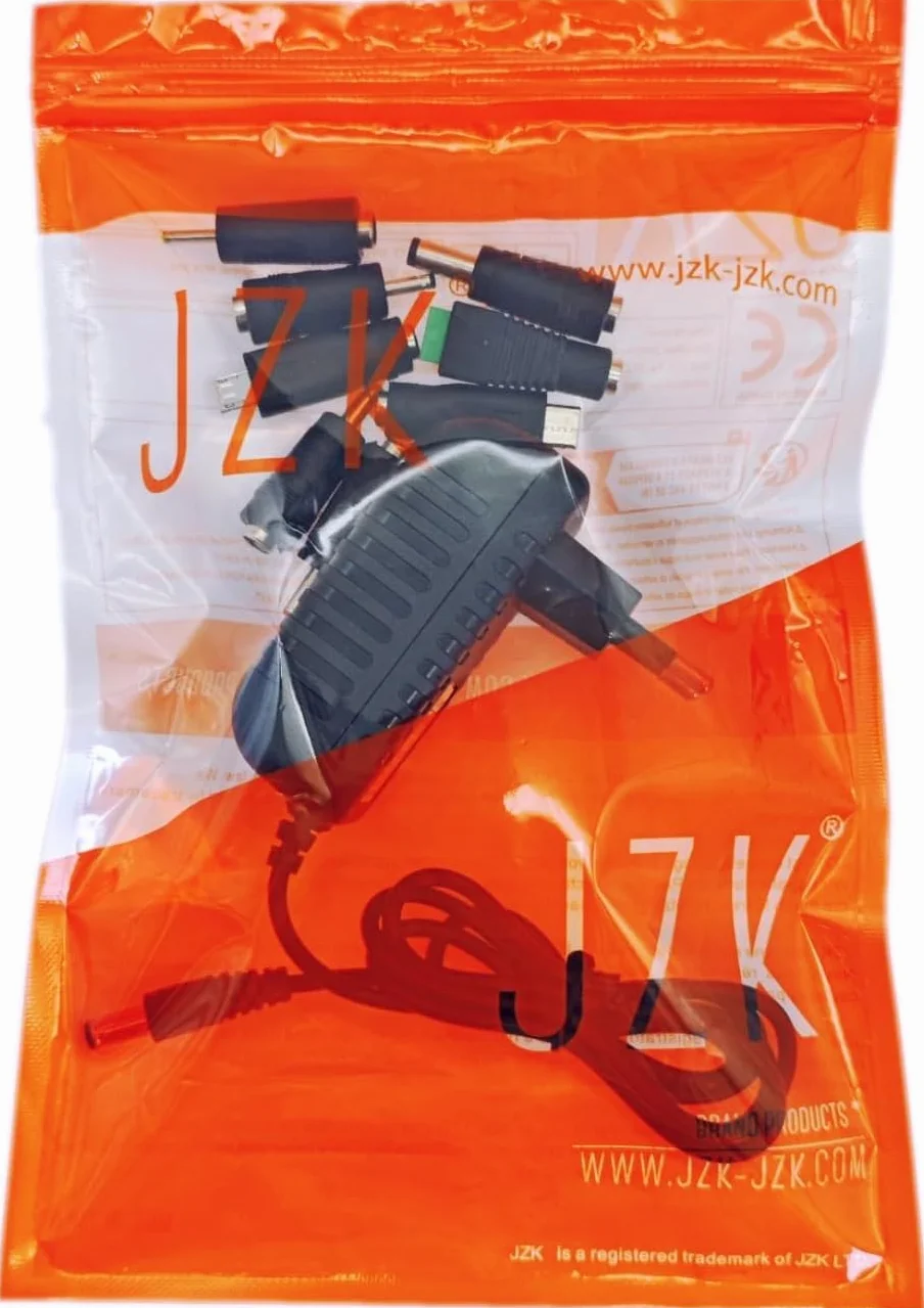 JZK 5V 1A DC Netzteil Adapter mit 8 Stecker DC Stecker AC 100-240V zu 5 Volt 1 Amp 1000mA Netzteil Transformator für 5V LED Streifenluchten Router, Audio, Video