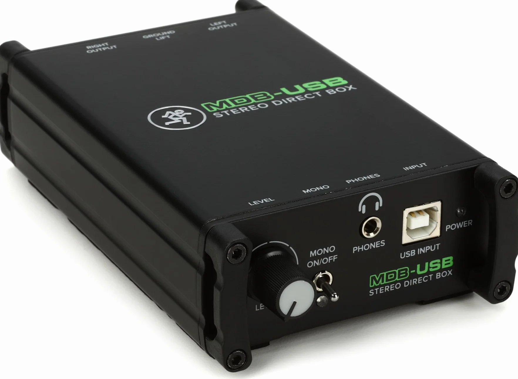 MACKIE MDB-USB caja de inyección directa (DI) USB de 2 canales con entrada de audio USB de 24 bits/96 kHz, salida de auriculares y Ground Lift