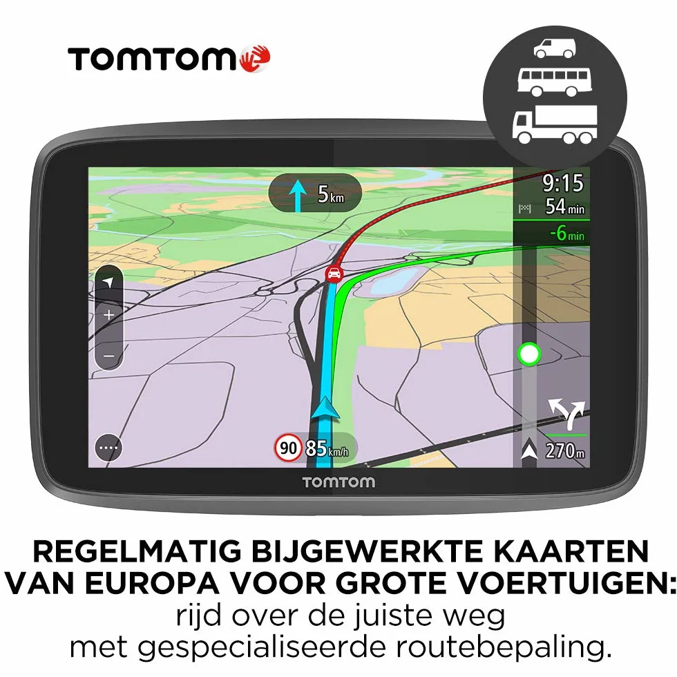 TomTom GO Professional 620 6 Pulgadas Navegación para Vehículos Grandes, Negro