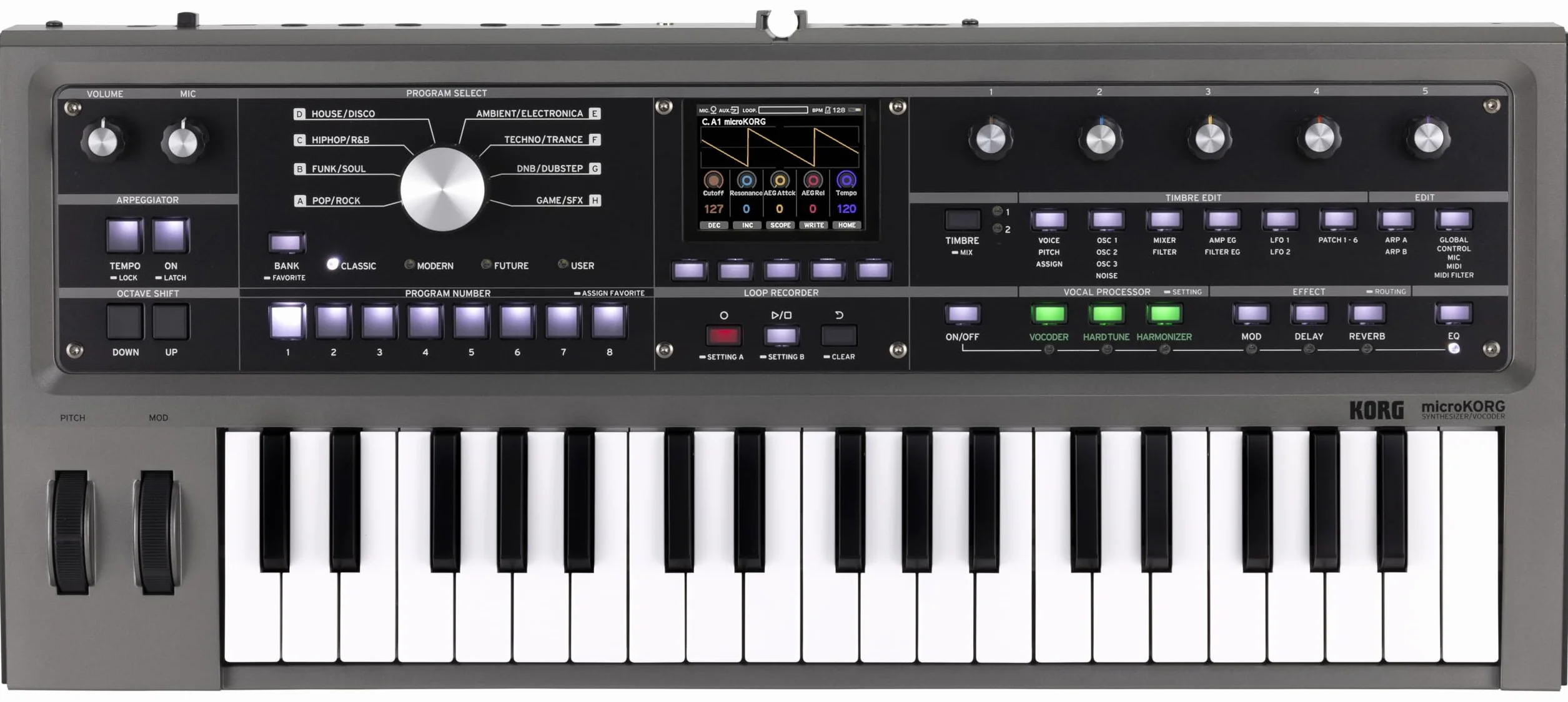 Korg microKORG 2 - Sintetizador Analógico de 37 Teclas y Procesador Vocal