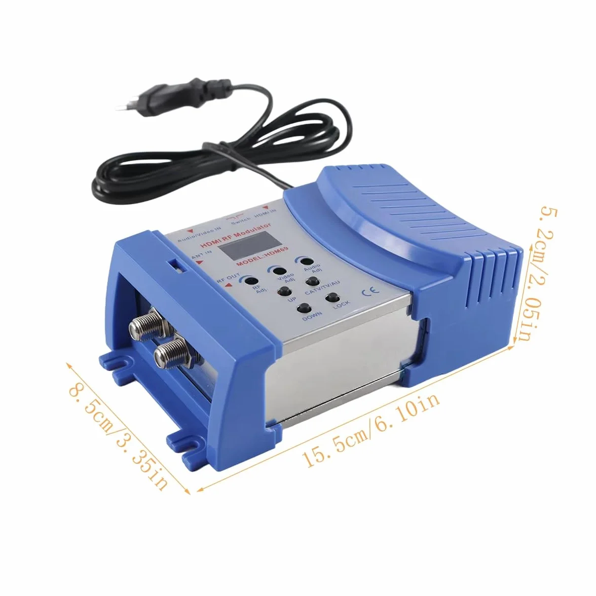 Modulador HD AV a RF HDM6 PLL controlado por MCU con HDMI 1.3 Soporte HDCP 1.3 Rango de frecuencia de 45-870 MHz Entrada de múltiples resoluciones