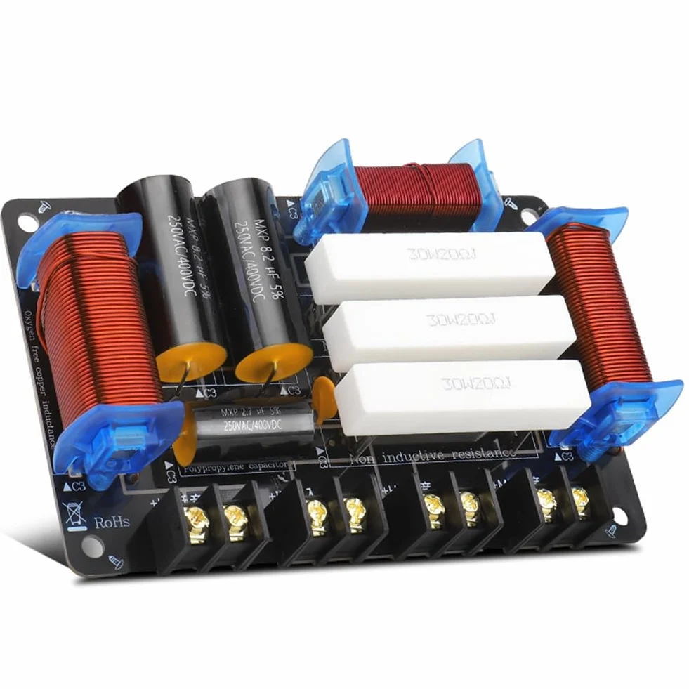 Divisor de Altavoz de 3 Vías 600W 4/8 Ohmios para Altavoces de 8, 10, 12 Pulgadas