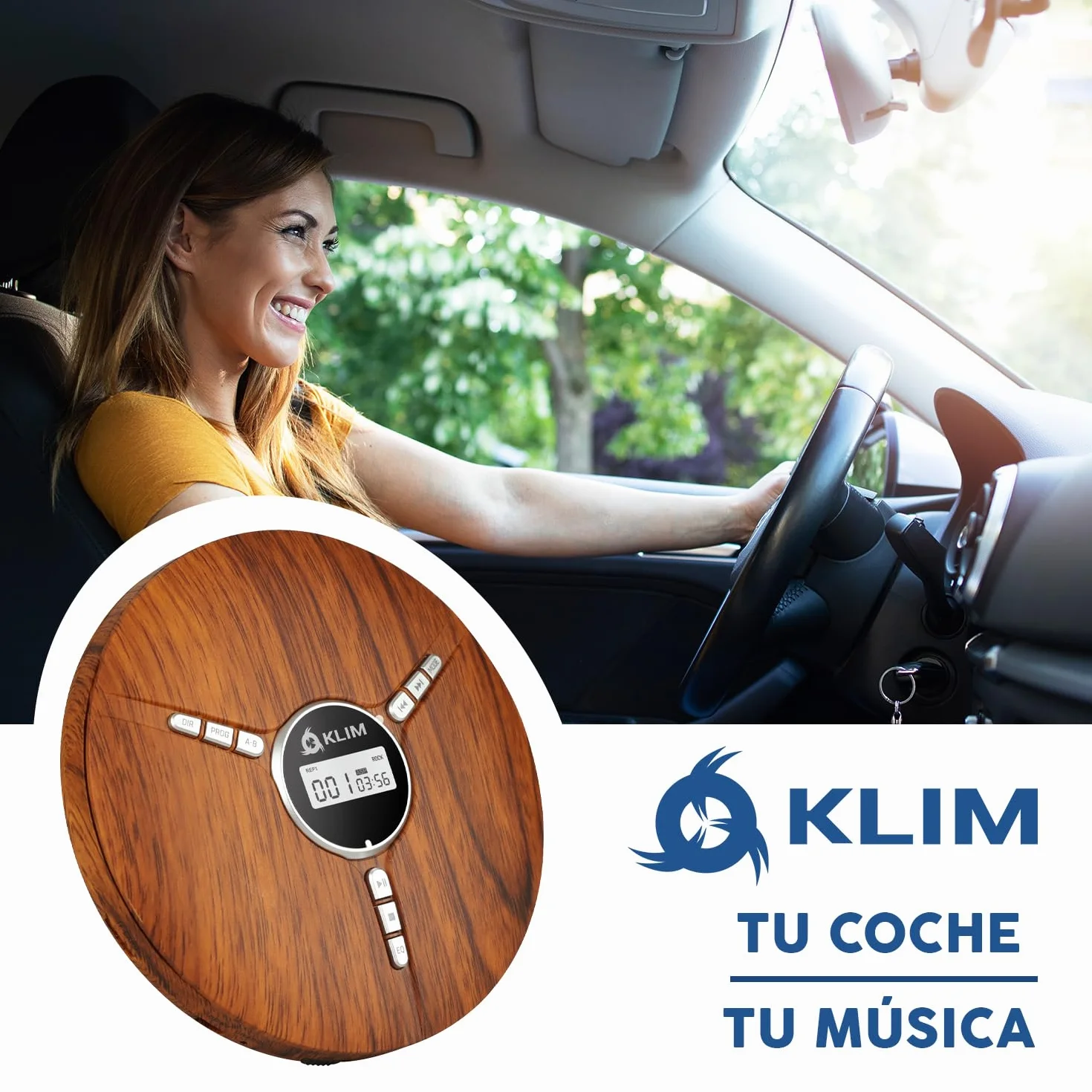 KLIM Discman Reproductor CD Portátil con Batería Interna - CD Player Mini Compacto Personal Compatible CD-R CD-RW MP3