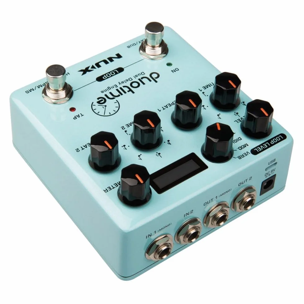 NUX Pedal de retardo doble y función de looper