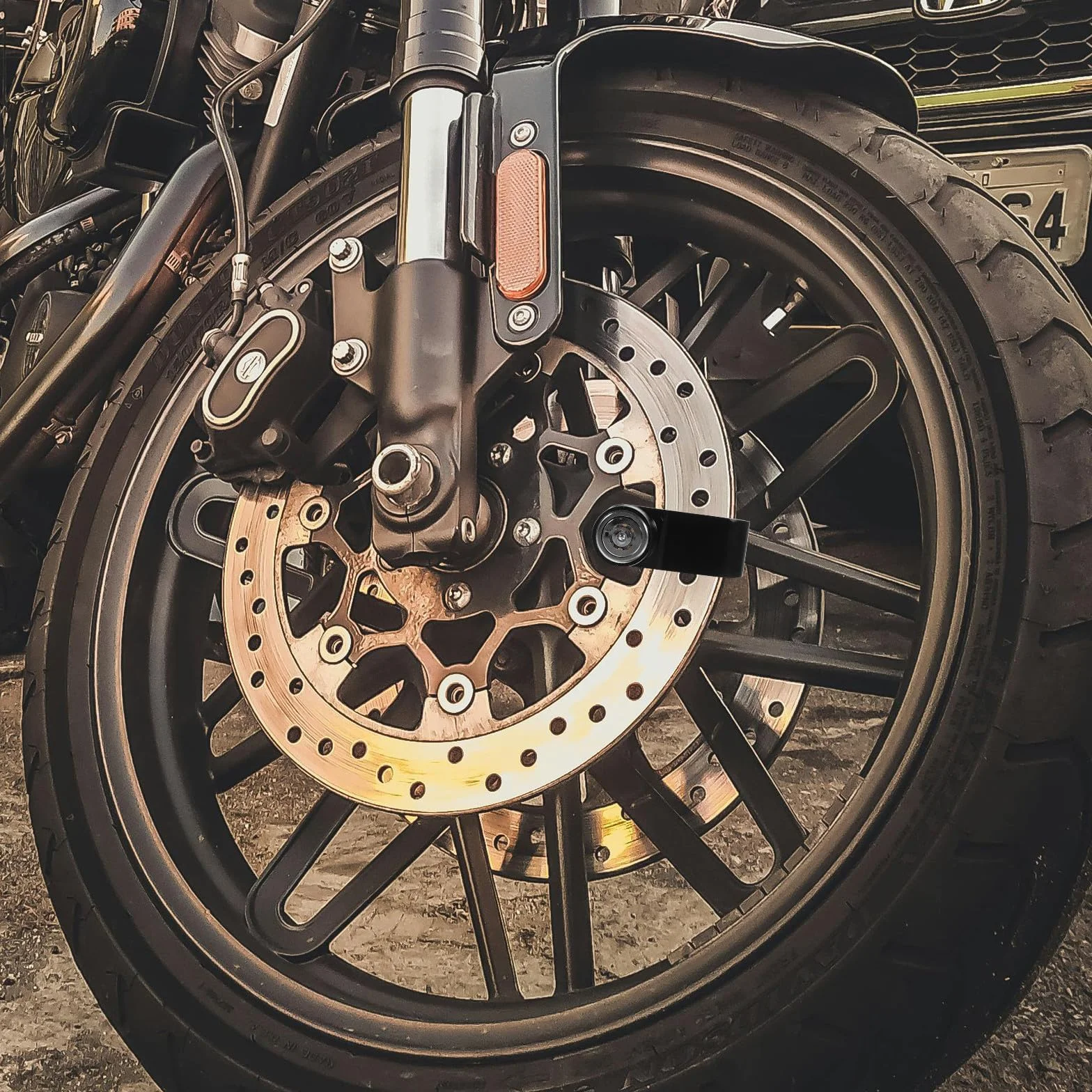 Bloqueo de Freno para Motocicleta y Bicicletas Eléctricas, Candado de Disco de Hierro y Cobre, Resistente y Seguro para Estacionamiento Exterior y Uso en Movimiento