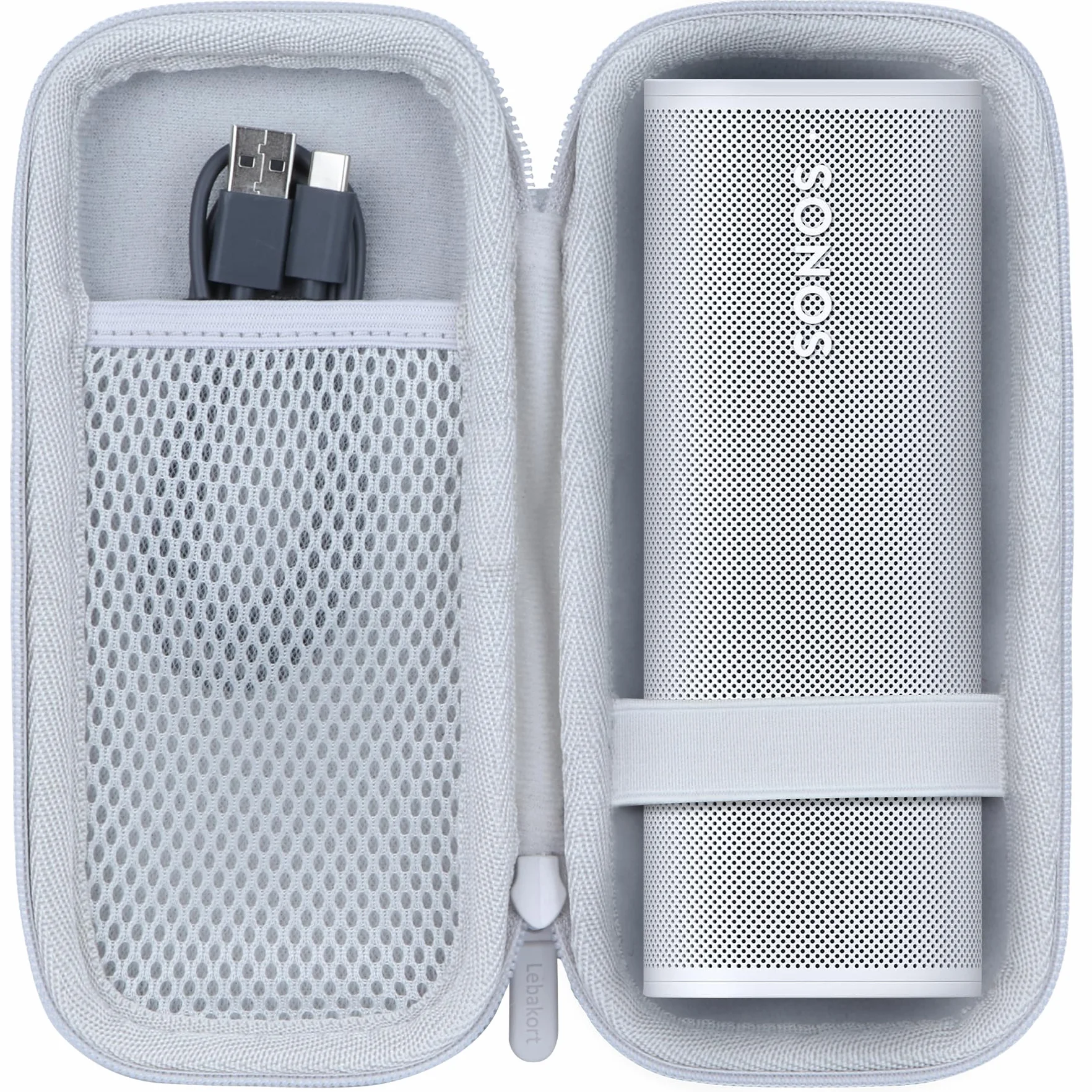 Lebakort Duro Viajar Caja Estuche Funda para Sonos Roam/Roam 2 Altavoz Inalámbrico Portátil y Ultracompact (Gris)
