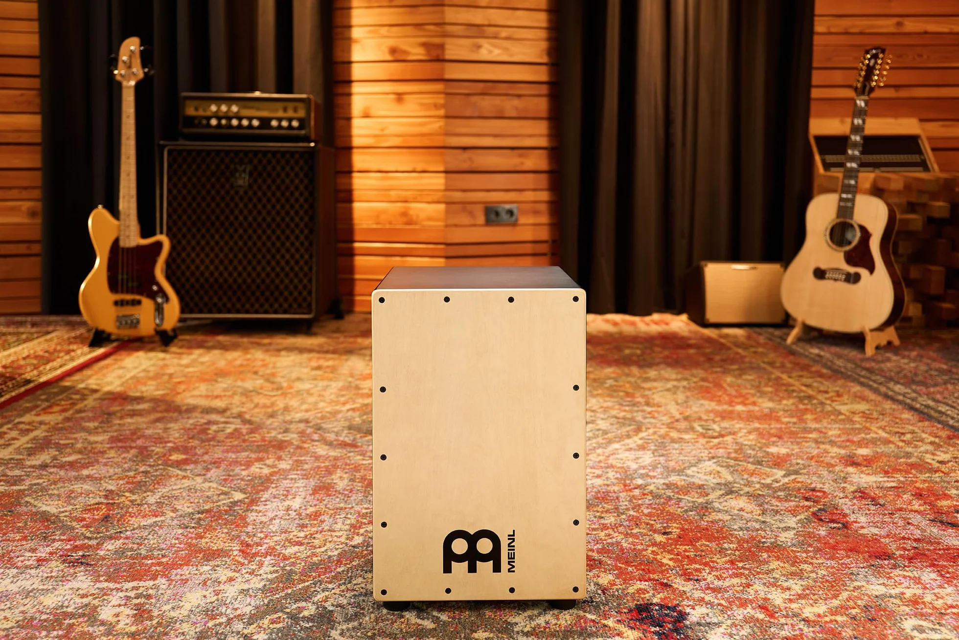 MEINL Percussion Headliner Series Snare Cajon, MCAJ100BK-MA
