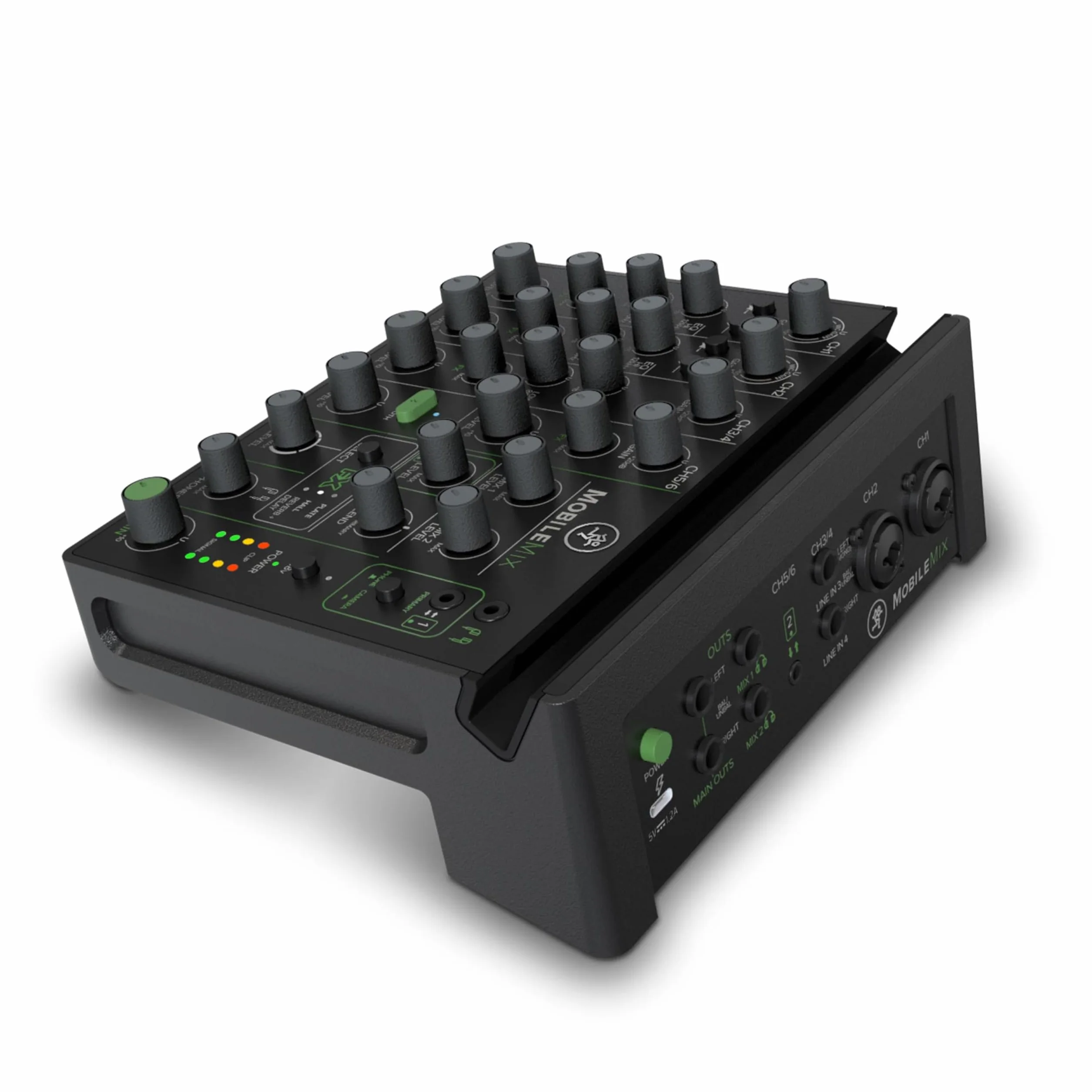 MACKIE MobileMix mezclador de 8 canales alimentado por USB para producción audiovisual, sonido en directo y streaming con instrumentos, micrófonos y Bluetooth