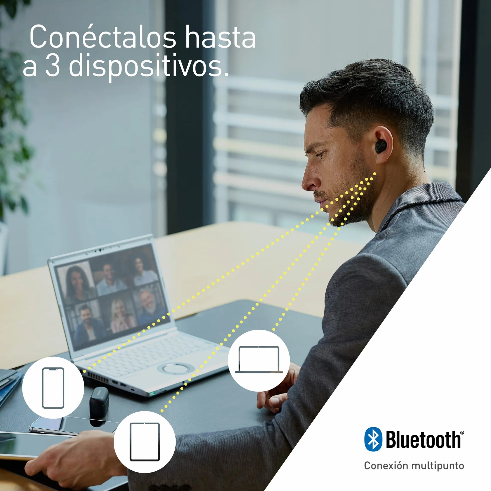 Technics EAH-AZ80E-A Auriculares inalámbricos con cancelación de Ruido, Bluetooth, Auriculares intrauditivos con micrófono, Ajuste Personalizable, hasta 7 Horas de reproducción, Azul Medianoche