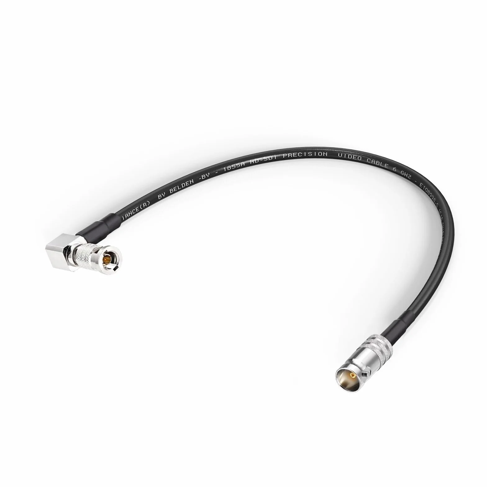 Superbat Cable Mini BNC en Ángulo Recto a BNC Hembra 30cm HD/3G/6G Micro SDI a SDI 75 Ohm Belden 1855A para Video Assist, Cámara de Micro Estudio, Tarjeta Decklink Quad Capture
