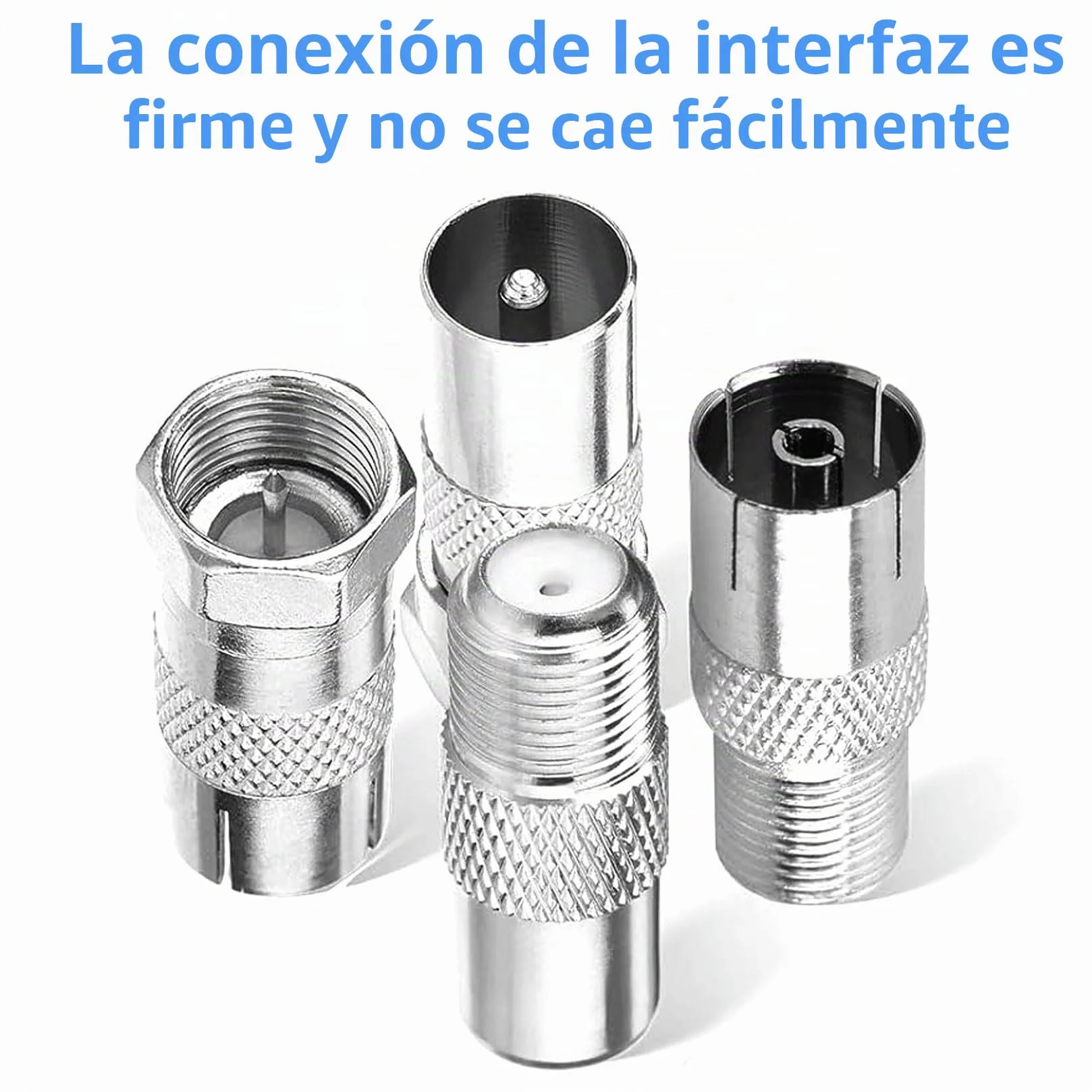 16 Pcs Conector Antena TV, Adaptador Cable Antena Sat, Conector de Cable Coaxial F Macho/Hembra, Acoplamiento F, Adaptador de Antenas para Cables Satelital
