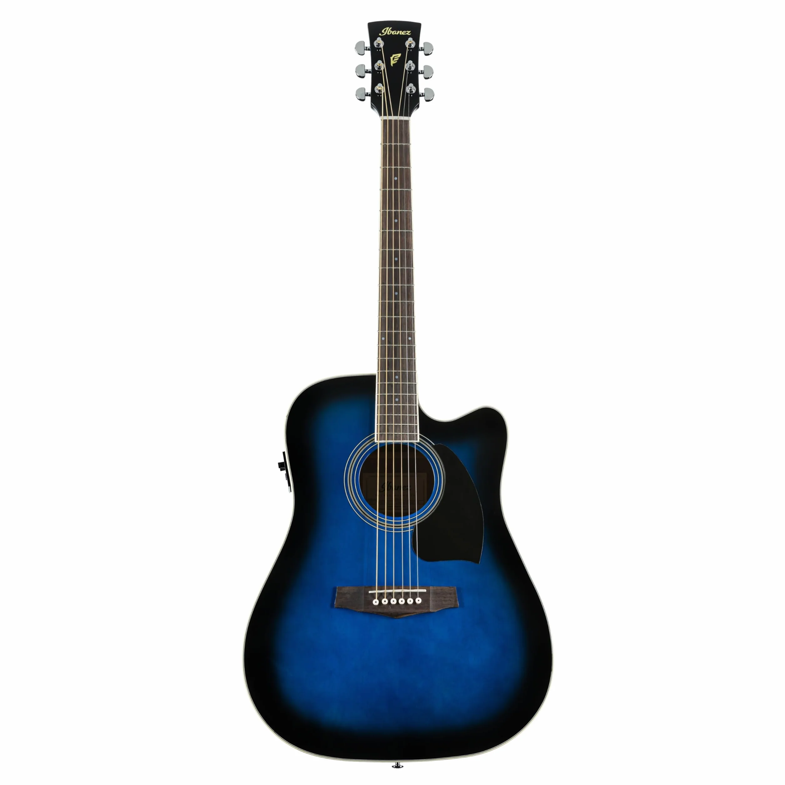 Ibanez PF15ECE-TBS Guitarra electroacústica, Transparente Blue Sunburst