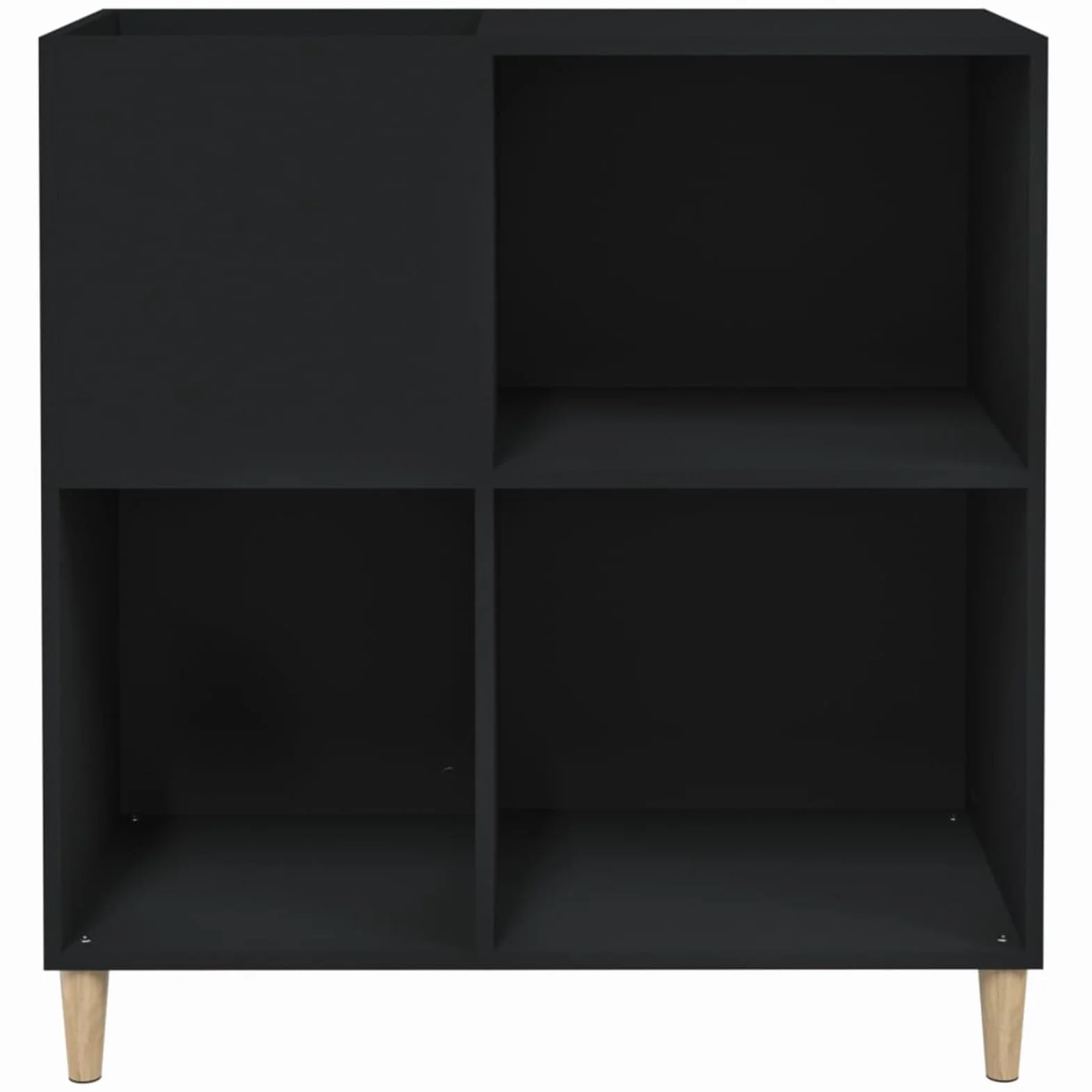 ShGaxin Mueble Estantería CD Tocadiscos Madera Contrachapada Negro 84,5x38x89 cm - 831990