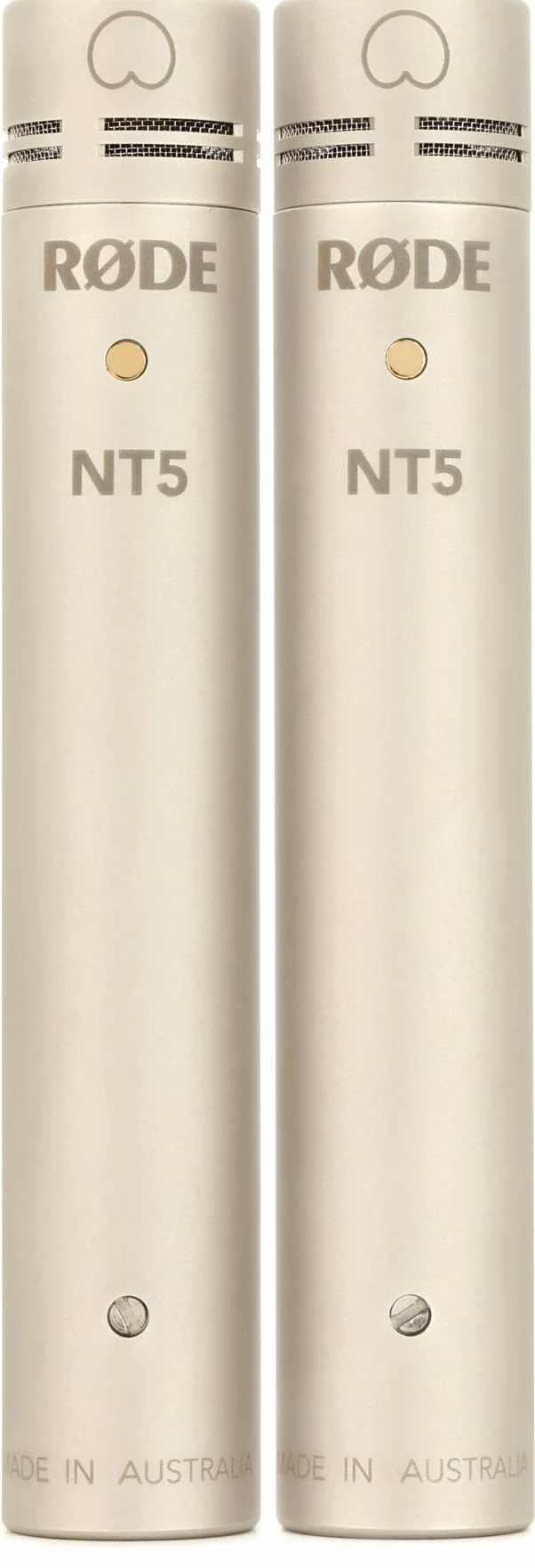 RØDE NT5 (Matched Pair) Micrófono de condensador de pequeño diafragma premium RØDE NT5 de ½" (par coincidente) para producción musical y grabación de instrumentos