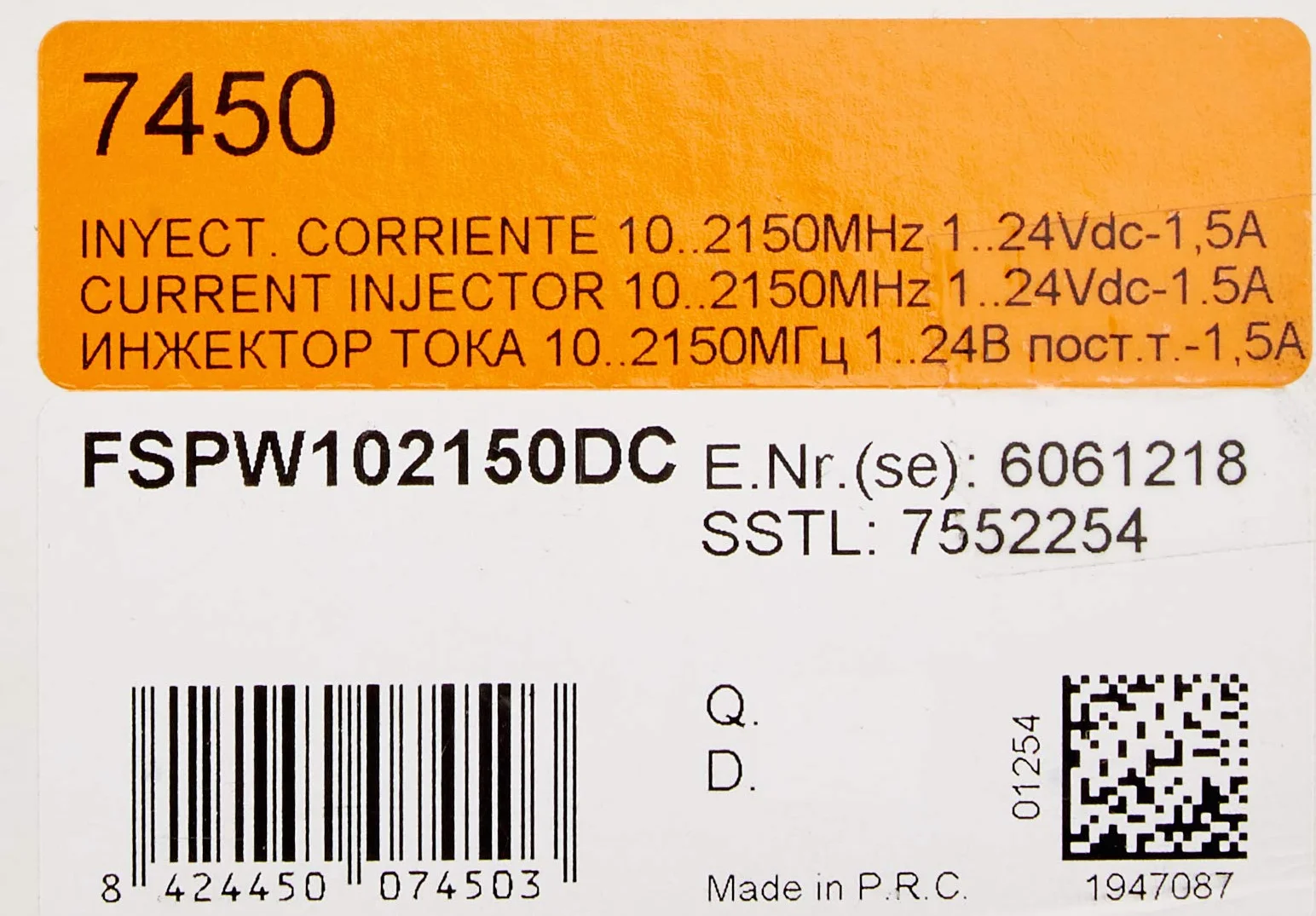 Televés - Televes 7450 - Inyector tensión vdc 10-2150mhz