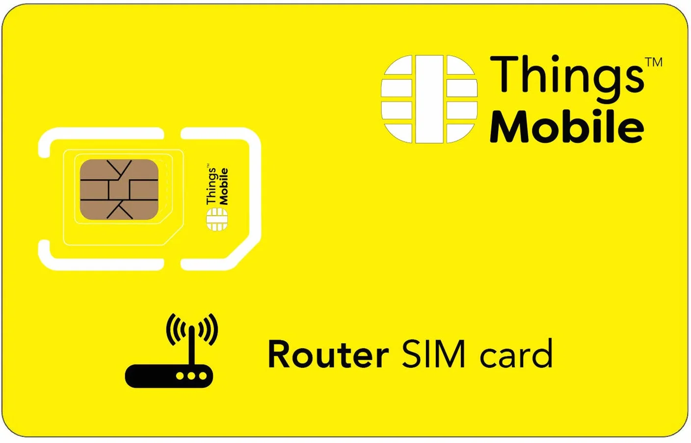 Things Mobile Tarjeta SIM para Router Cobertura Global GSM/2G/3G/4G 10€ Crédito Incluido