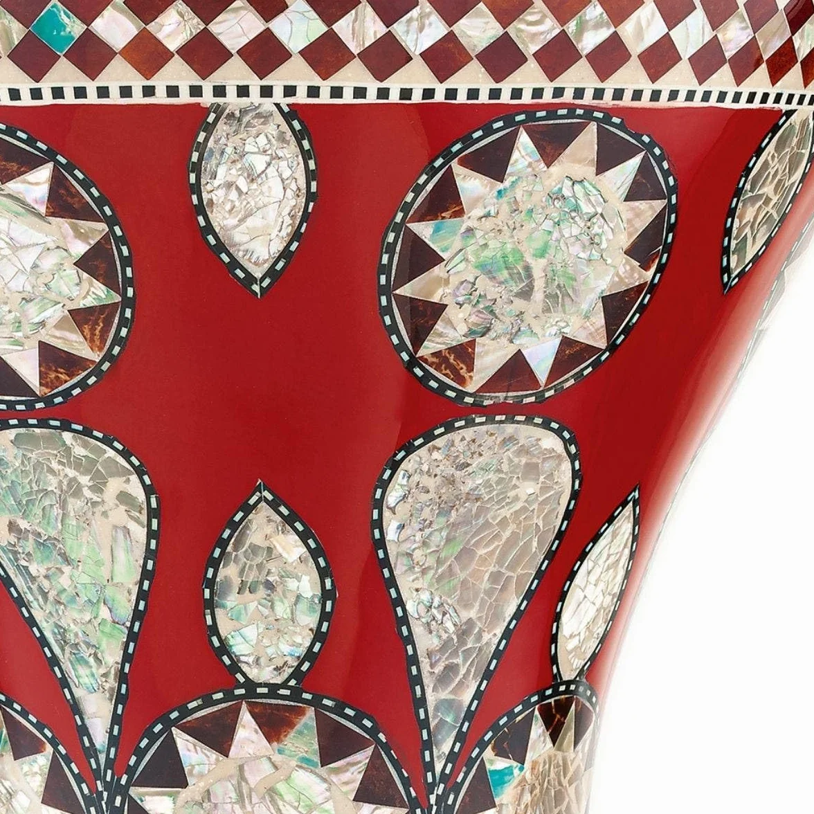 Meinl AEED2 Artisan Edition White Pearl Mosaic Imperial Egypt - Cojín doble (8,75 pulgadas), diseño de mosaico, color blanco