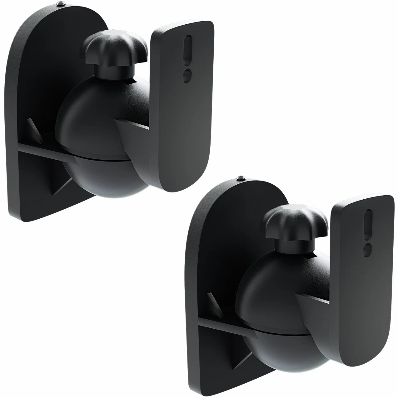 deleyCON Universal 2X Altavoz Soporte de Pared Apoyo Titular de Boxeo Giratorio + Basculante hasta 3,5kg Montaje en Techo + Montaje en Pared - Negro