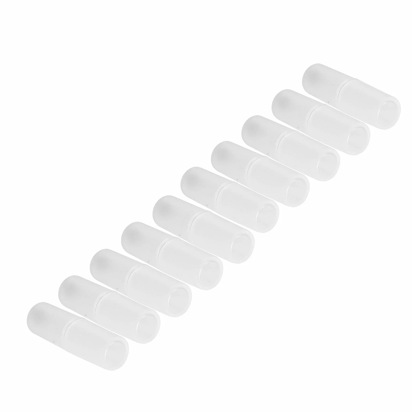 Adaptador de convertidor de batería AAA a AA, interruptor de caja, impermeable y ligero, fácil de transportar y usar, 10 piezas (transparente)