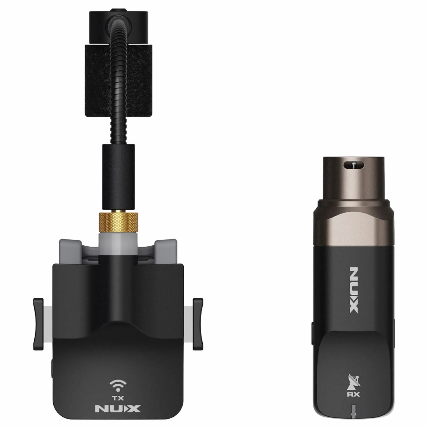 Nux B6 - Sistema de micrófono inalámbrico para saxofón (incluye gamuza limpiadora)