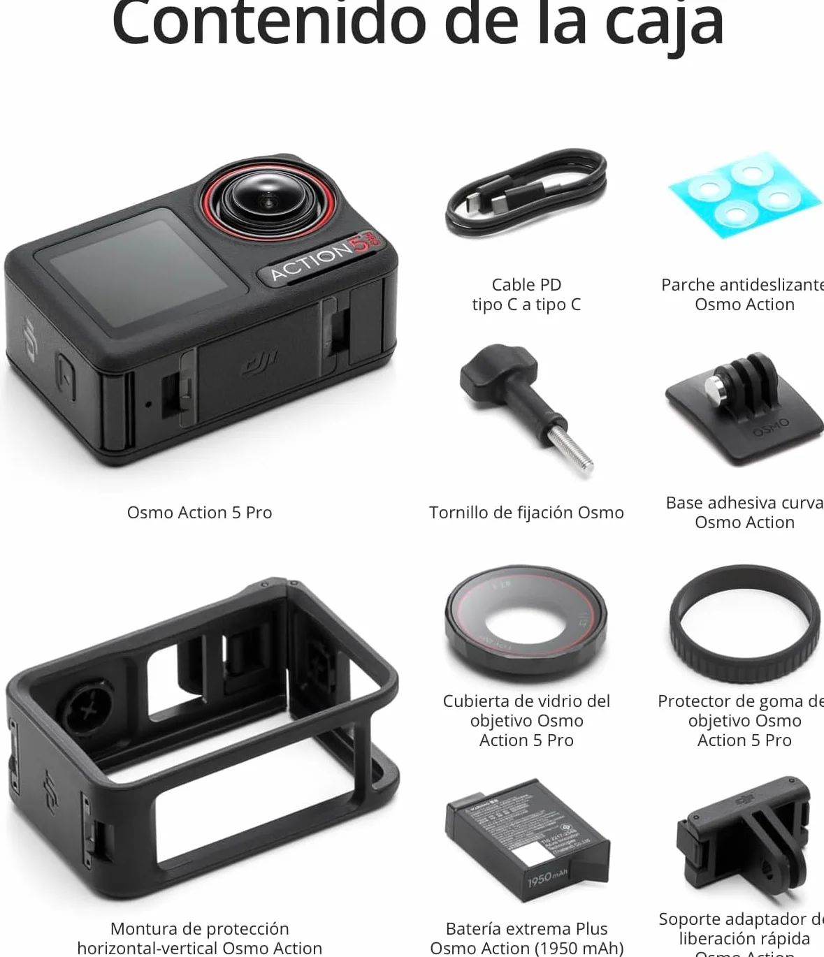 DJI Osmo Action 5 Pro Cámara Deportiva 4K Sensor 1/1.3" Estabilización 2 Pantallas OLED