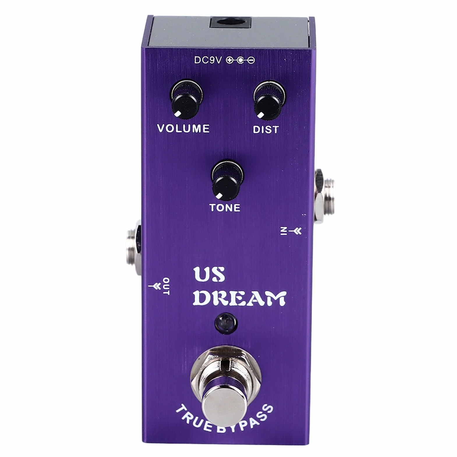 Pedal de Loop True Bypass, Keenso Interruptor de Bucle Doble para Guitarra Múltiples Tonos Efecto de Distorsión Tamaño Compacto Color Púrpura Ideal para Músicos