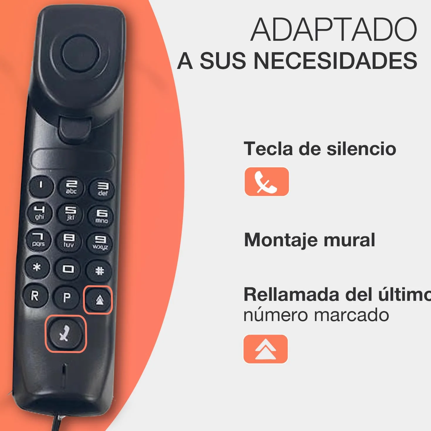 Alcatel Temporis 10 - Teléfono Fijo, Color Negro
