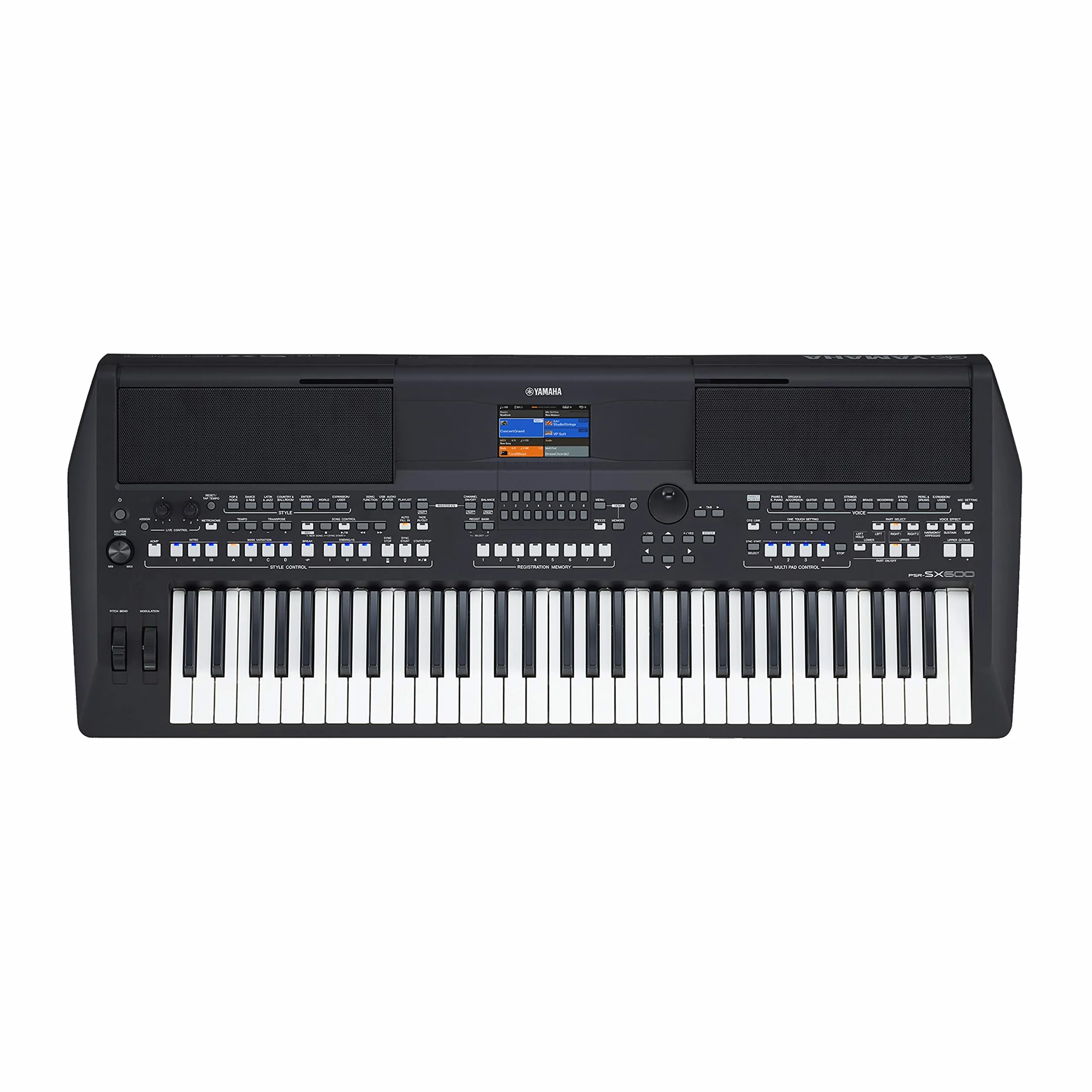 Yamaha PSR-SX600 Digital Keyboard - Teclado digital de calidad para las workstations con 850 voces de instrumentos auténticos y estilos de DJ, 61 teclas sensibles a la pulsación, en negro